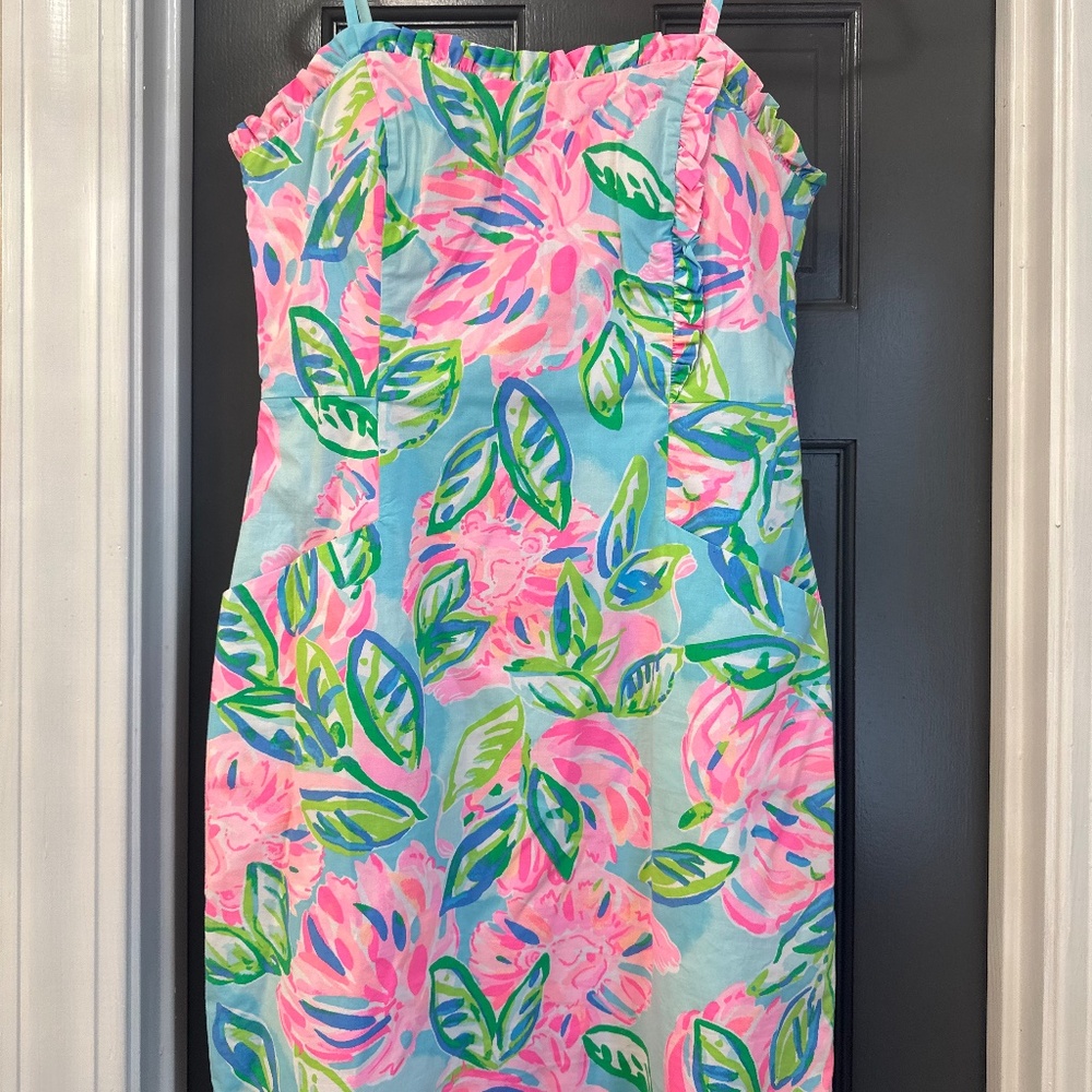 Lilly Pulitzer Brenda Stretch Shift Totally Blossom